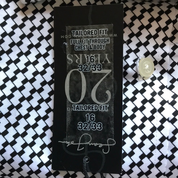 ❄️SEAN JOHN  TAILORED FIT MENS DRESS SHIRT 16 ❄️ - Picture 7 of 8